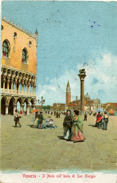 Почтовая открытка Д.И. Щукин - Н.И. Мясново. Венеция. 13.05.1910